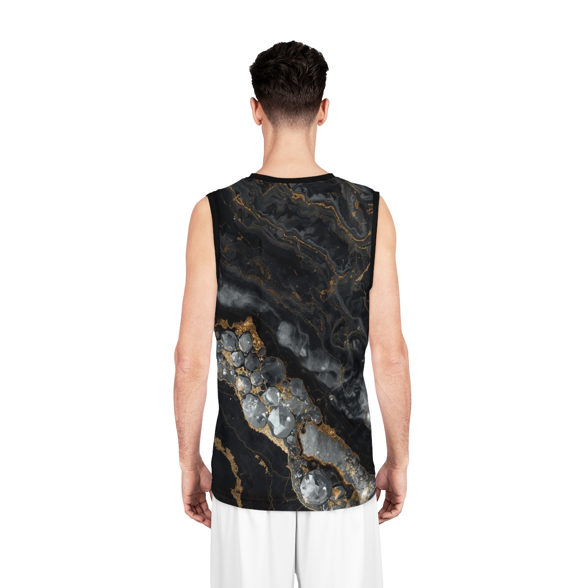 Black Marble Moisture Wicking Sport Vest