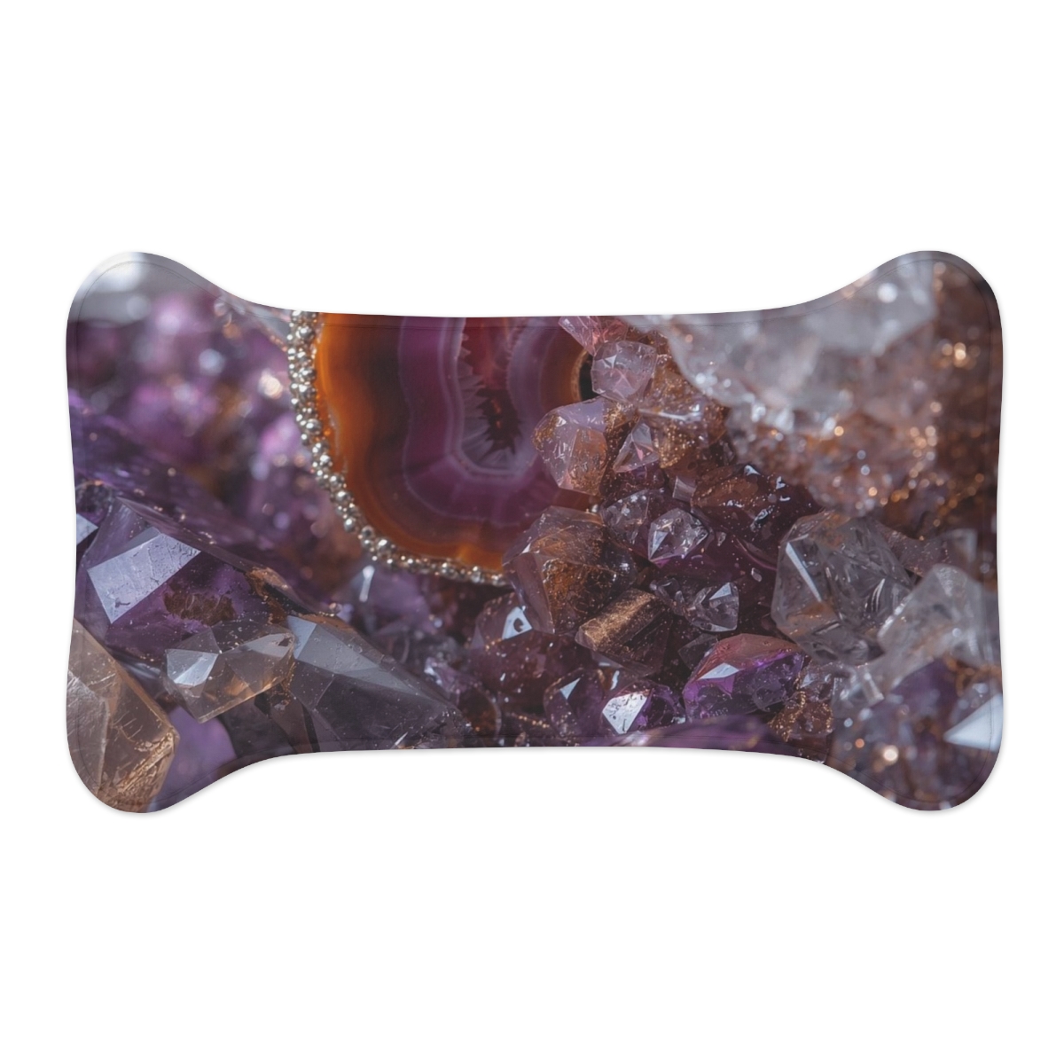 Luxury Purple Crystal Agate Pet Feeding Mat