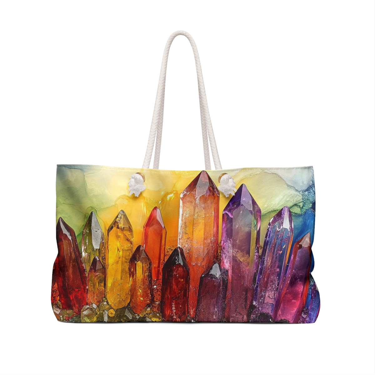 Multicolored Crystal Quartz Shards Weekender Bag