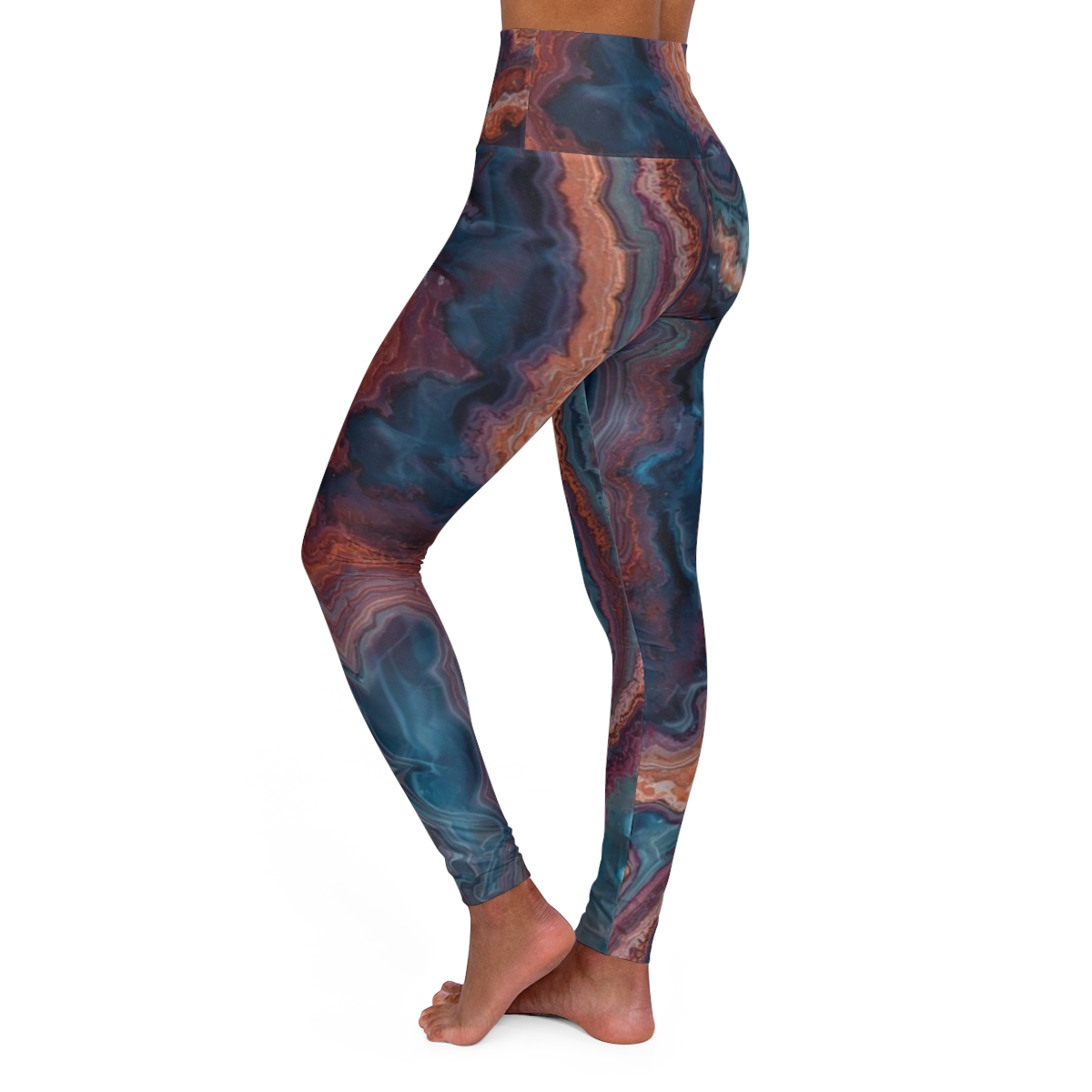 Gorgeous Bohemian Marble High Waisted Leggings