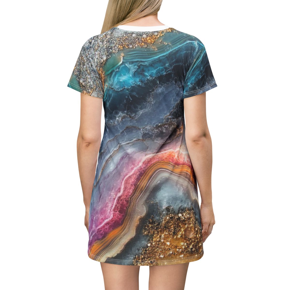 Gorgeous Colorful Agate T-Shirt Dress
