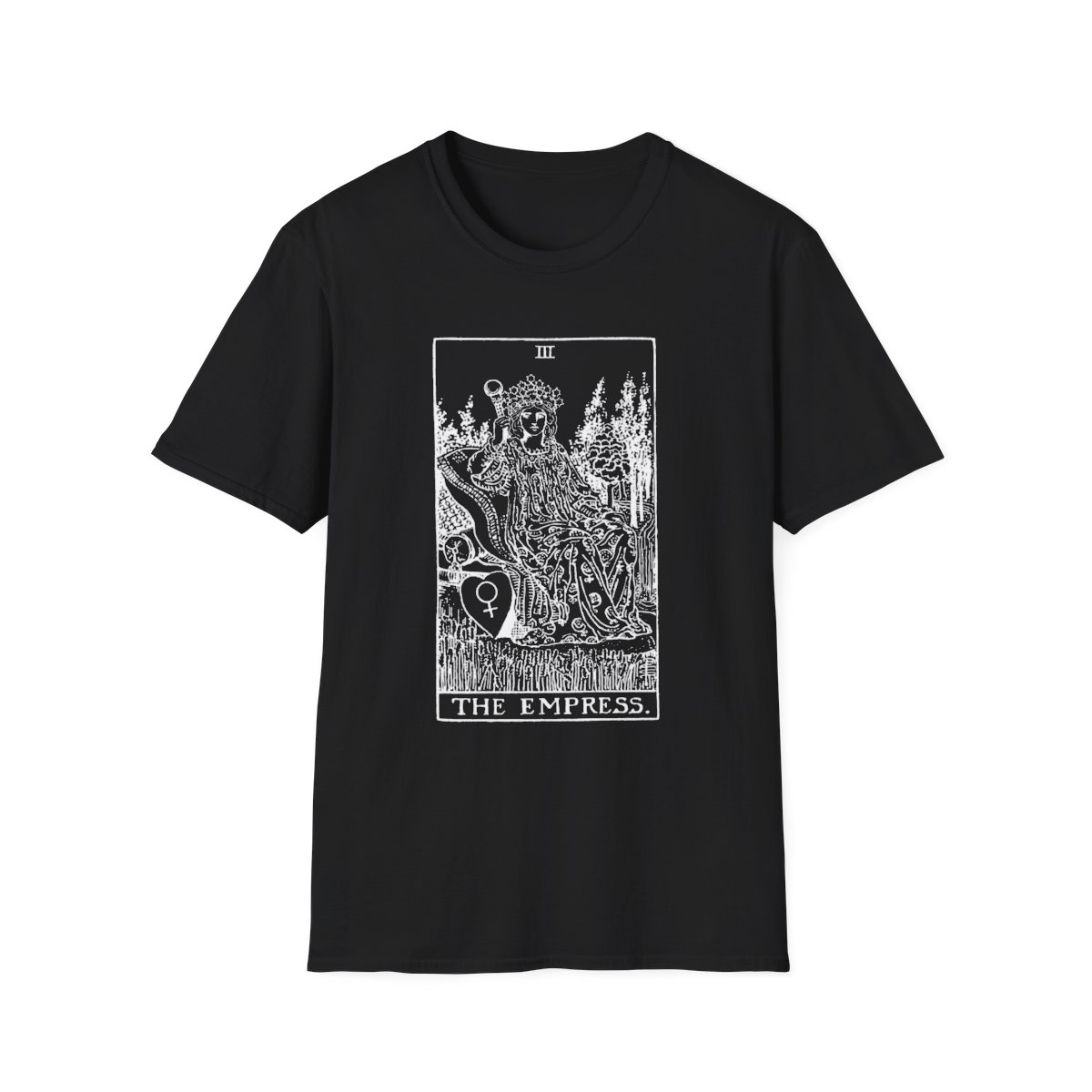 3 - The Empress White Vintage Tarot Card Softstyle T-Shirt