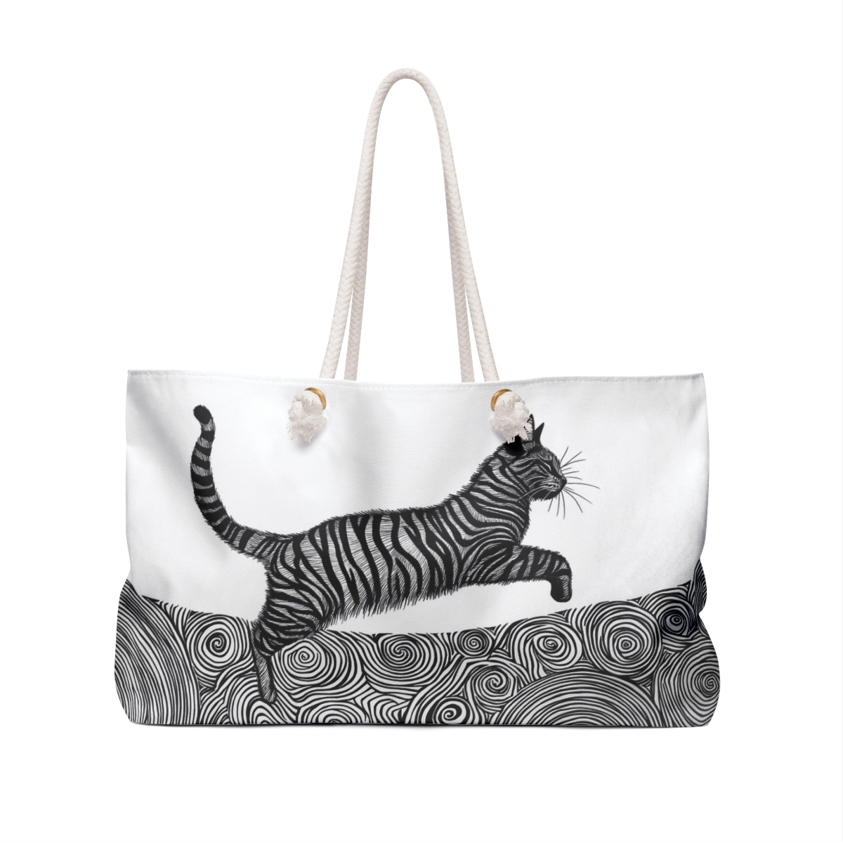Stylish Cat-Themed Weekender Bag