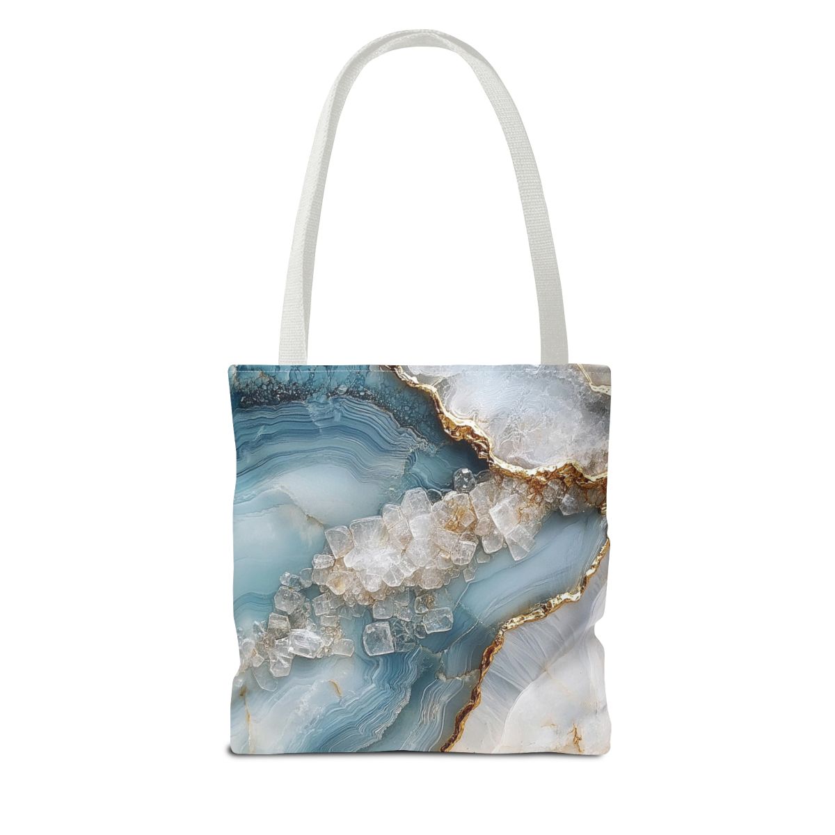 Light Blue Stunning Geode Art Tote Bag