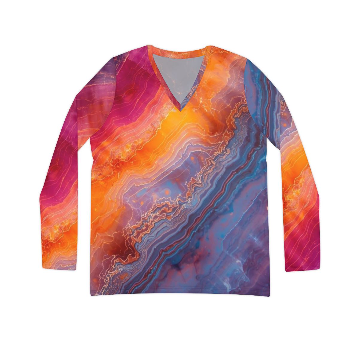 Gorgeous Colorful Agate long Sleeve Top