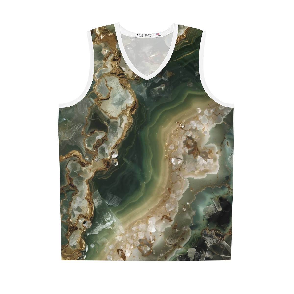Green Marble Moisture Wicking Sport Vest
