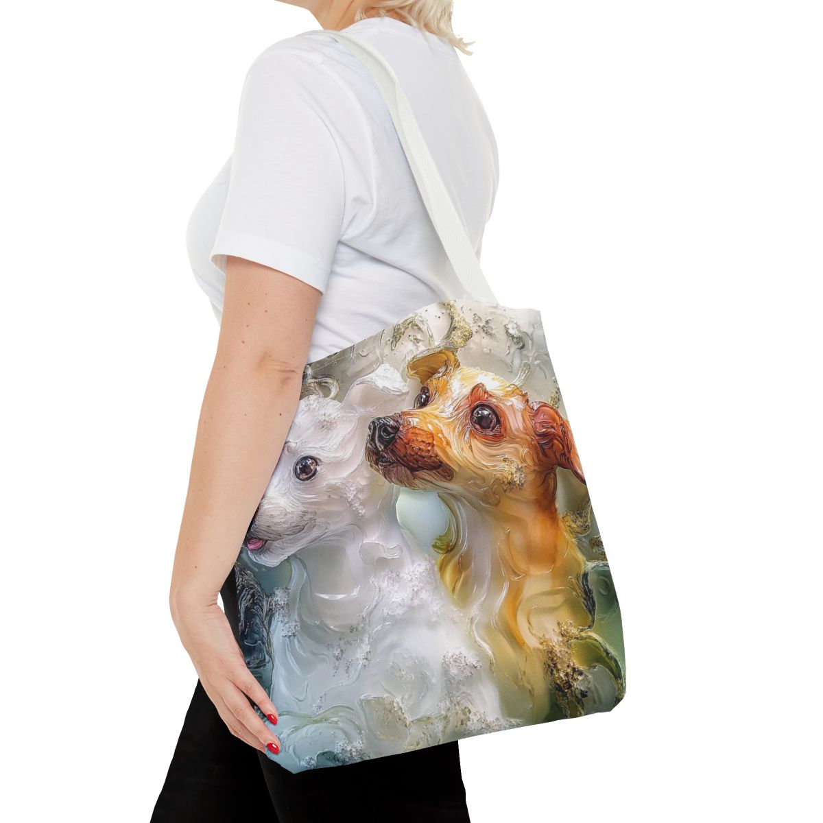 Gorgeous Crystal Dogs Art Tote Bag