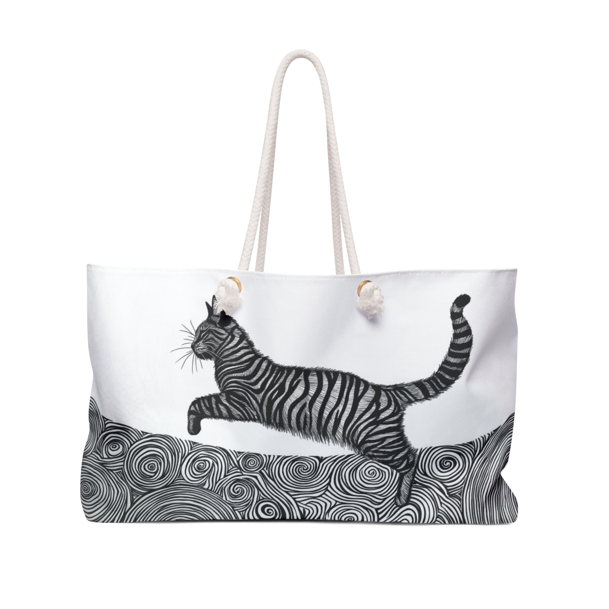 Stylish Cat-Themed Weekender Bag