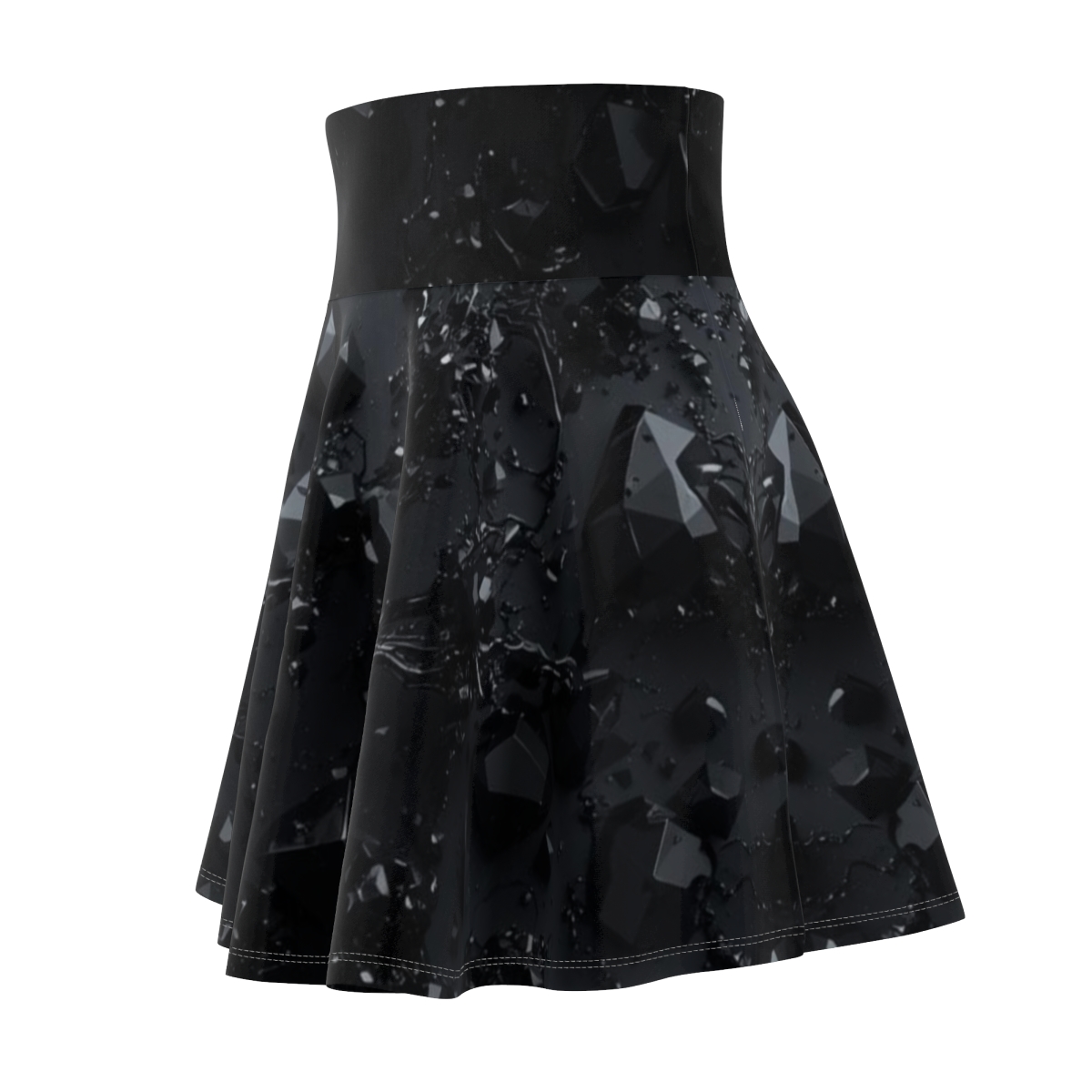Black Crystal Skater Skirt