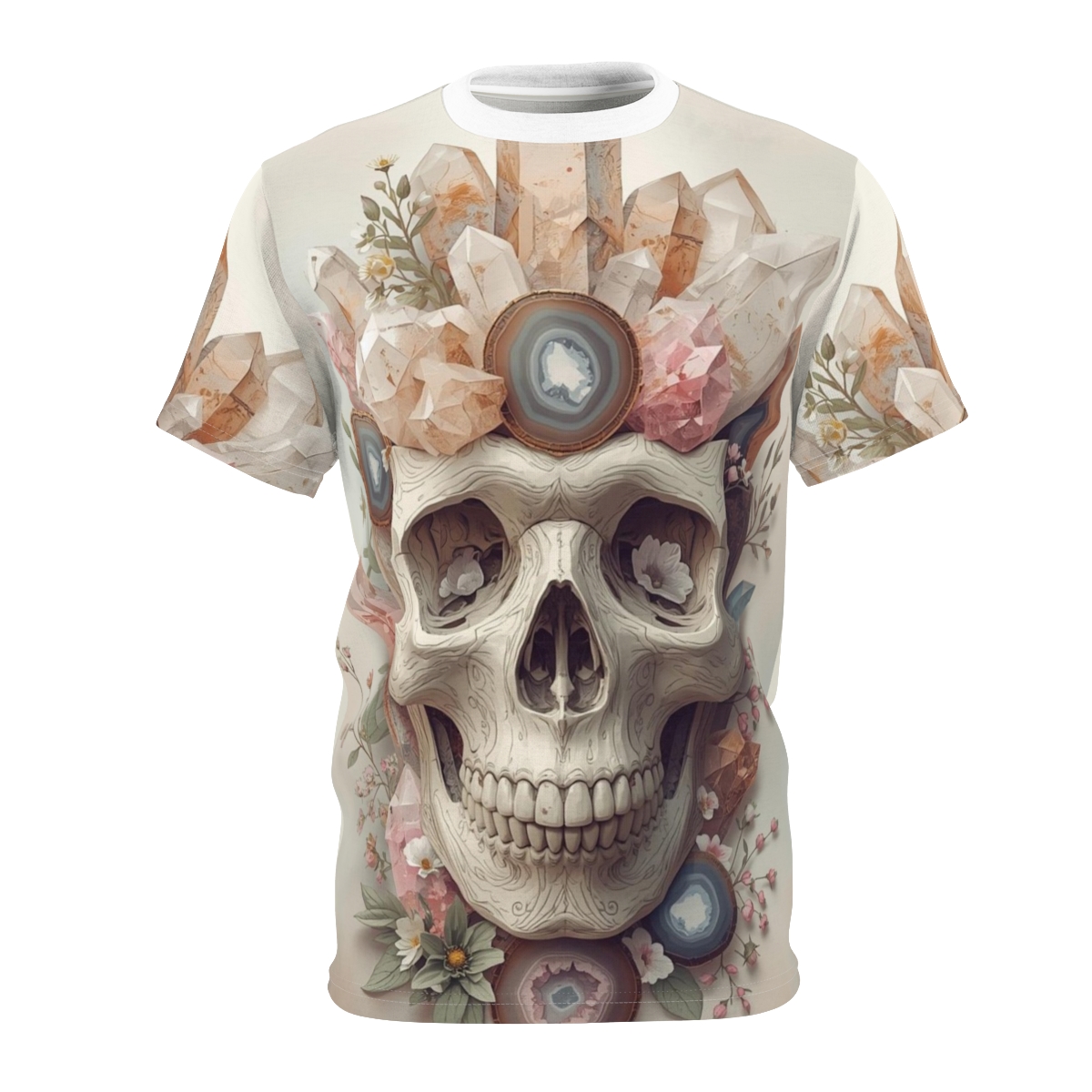 Skull Crystal Floral Tee