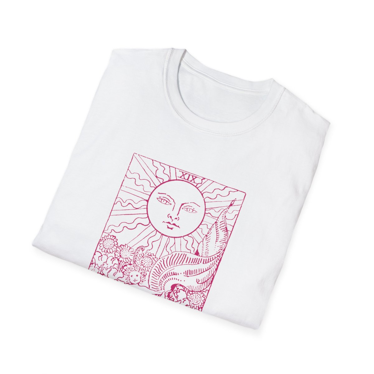 19 - The Sun Vintage Tarot Card Softstyle T-Shirt
