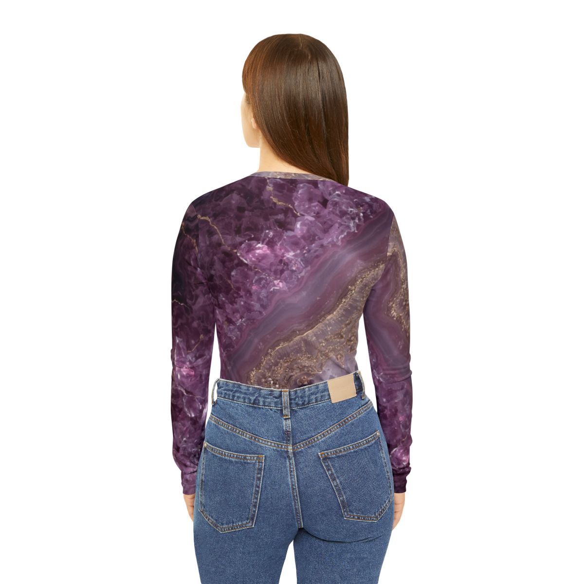 Stunning Purple Marble long Sleeve Top