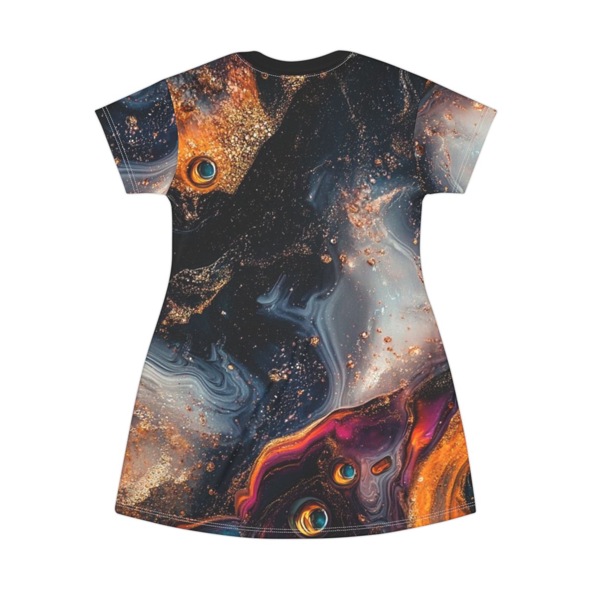 Stunning Bohemian Crystal T-Shirt Dress