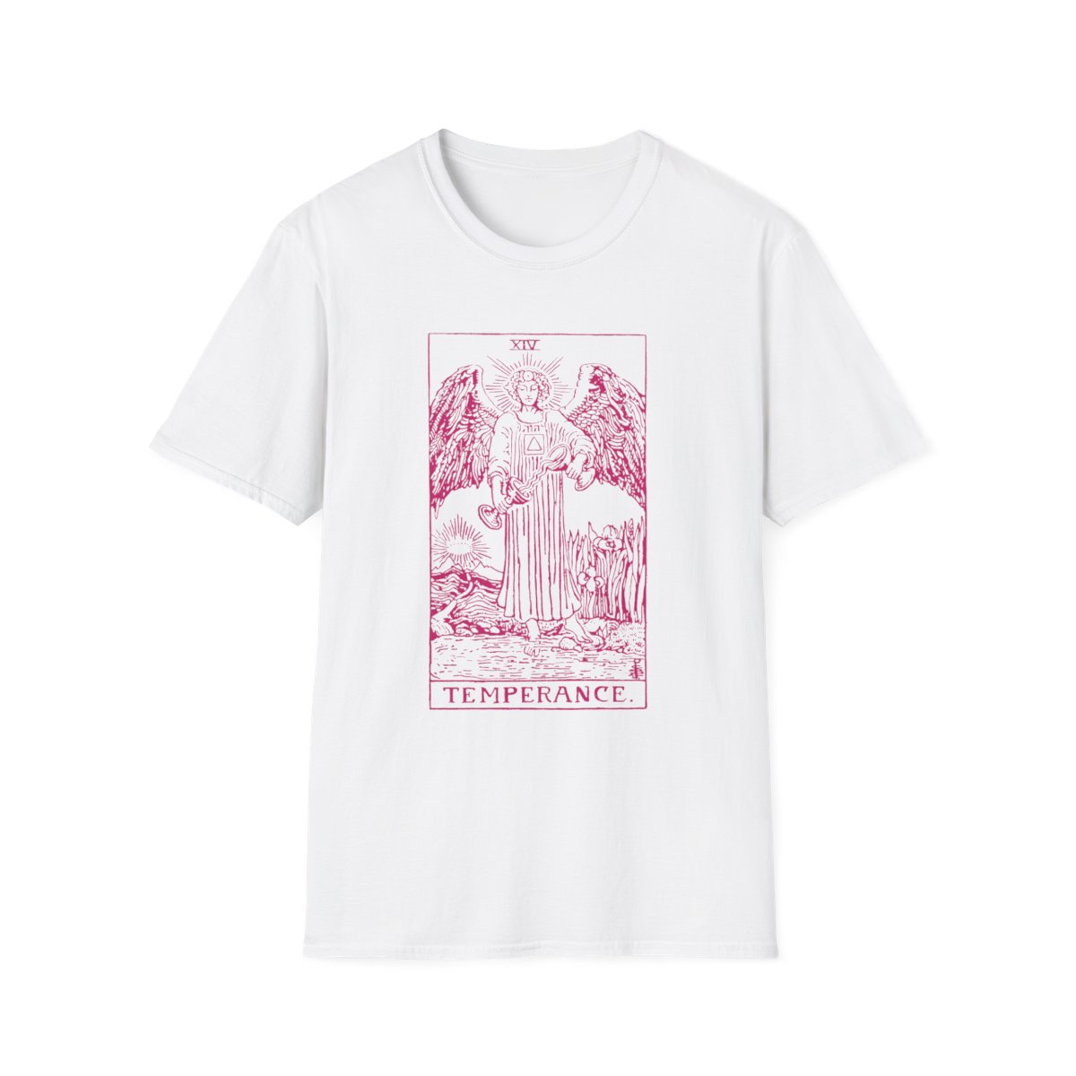 14 - Temperance Vintage Tarot Card Softstyle T-Shirt