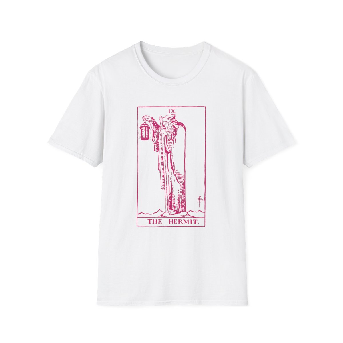 9 - The Hermit Vintage Tarot Card Softstyle T-Shirt