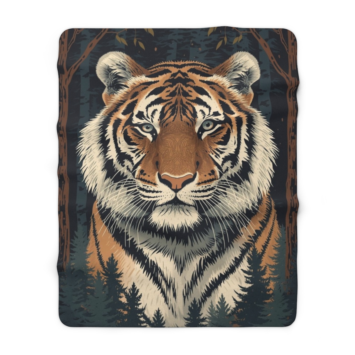 Luxury Stunning Tiger Art Sherpa Fleece Blanket