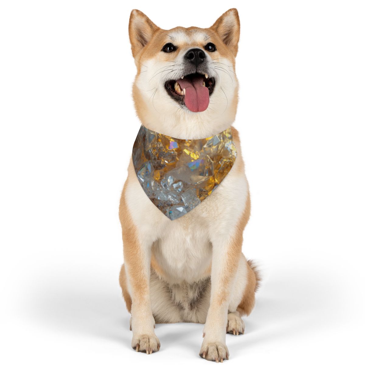 Adorable Shimmering Crystal Quartz Bandana Collar