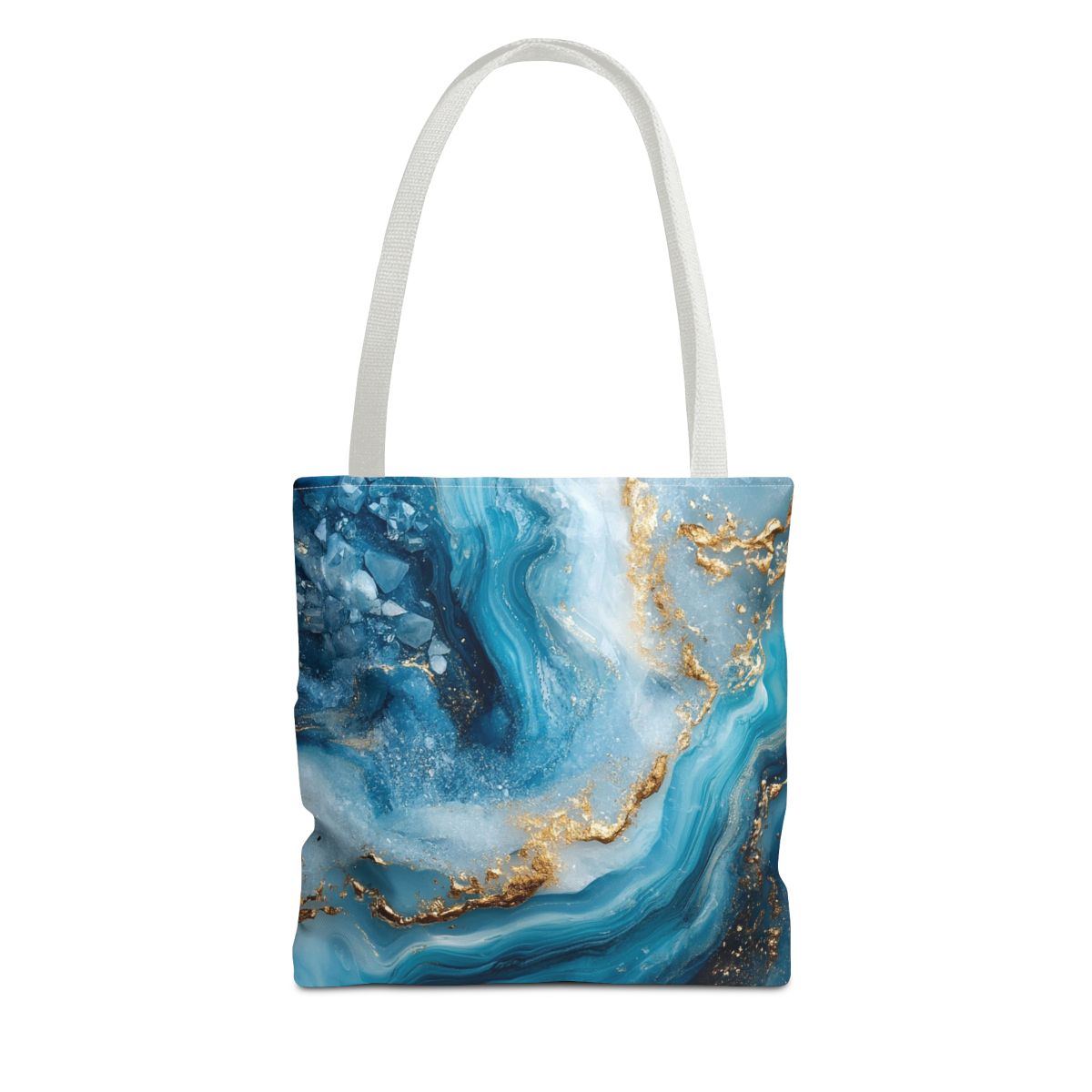 Blue Stunning Marbled Art Tote Bag