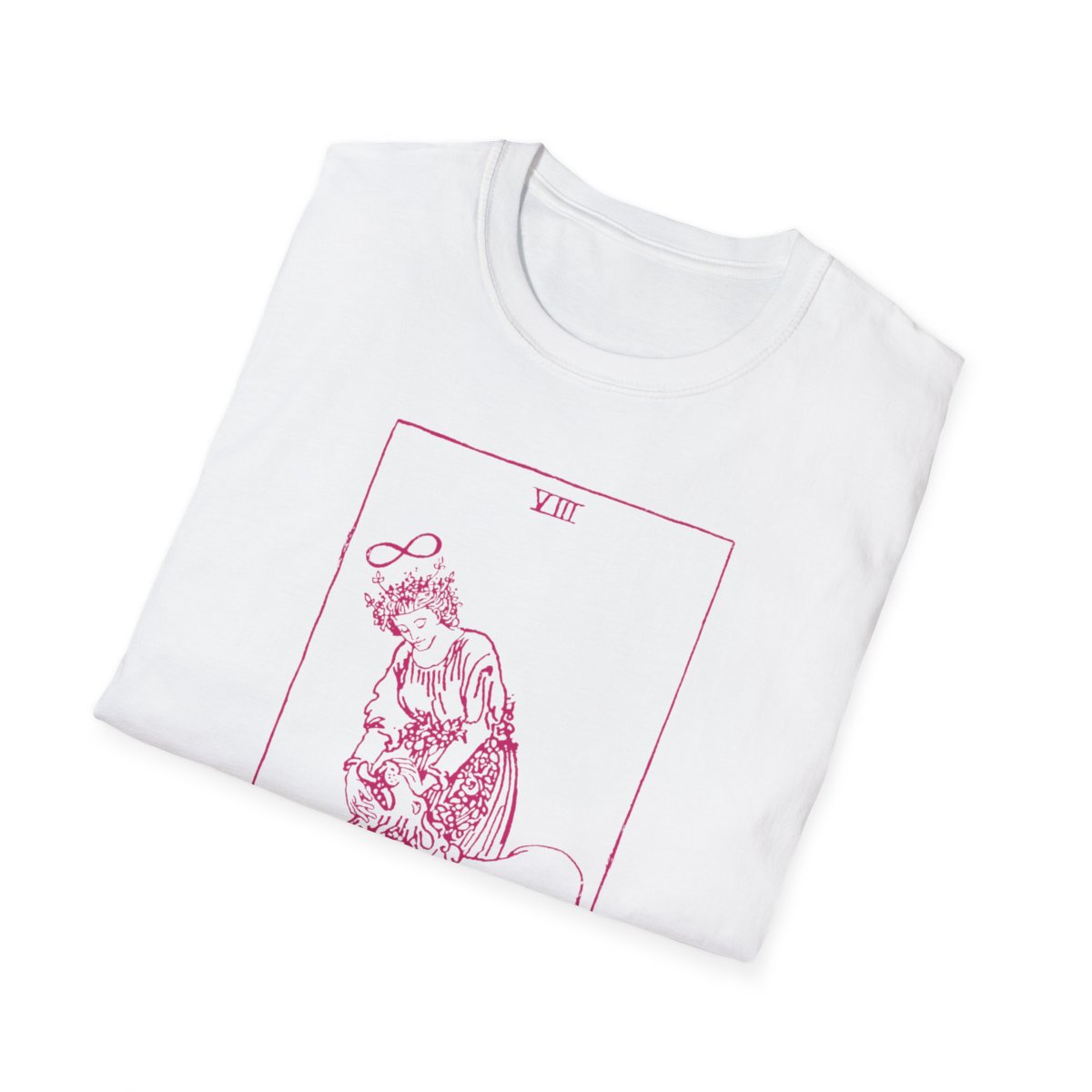 8 - Strength Vintage Tarot Card Softstyle T-Shirt