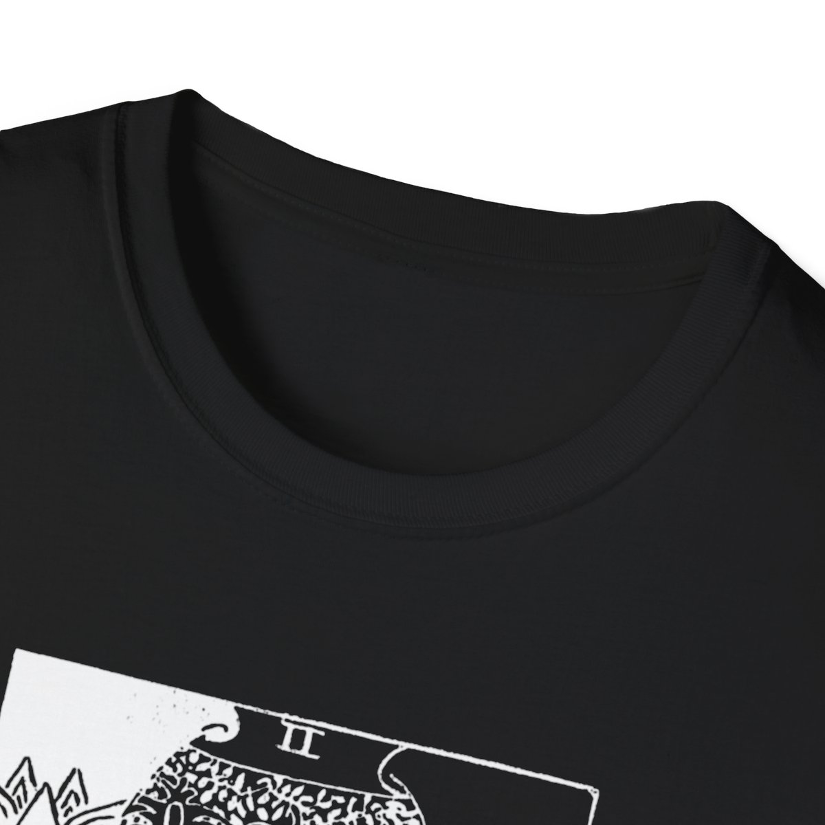 2 - The High Priestess White Vintage Tarot Card Softstyle T-Shirt