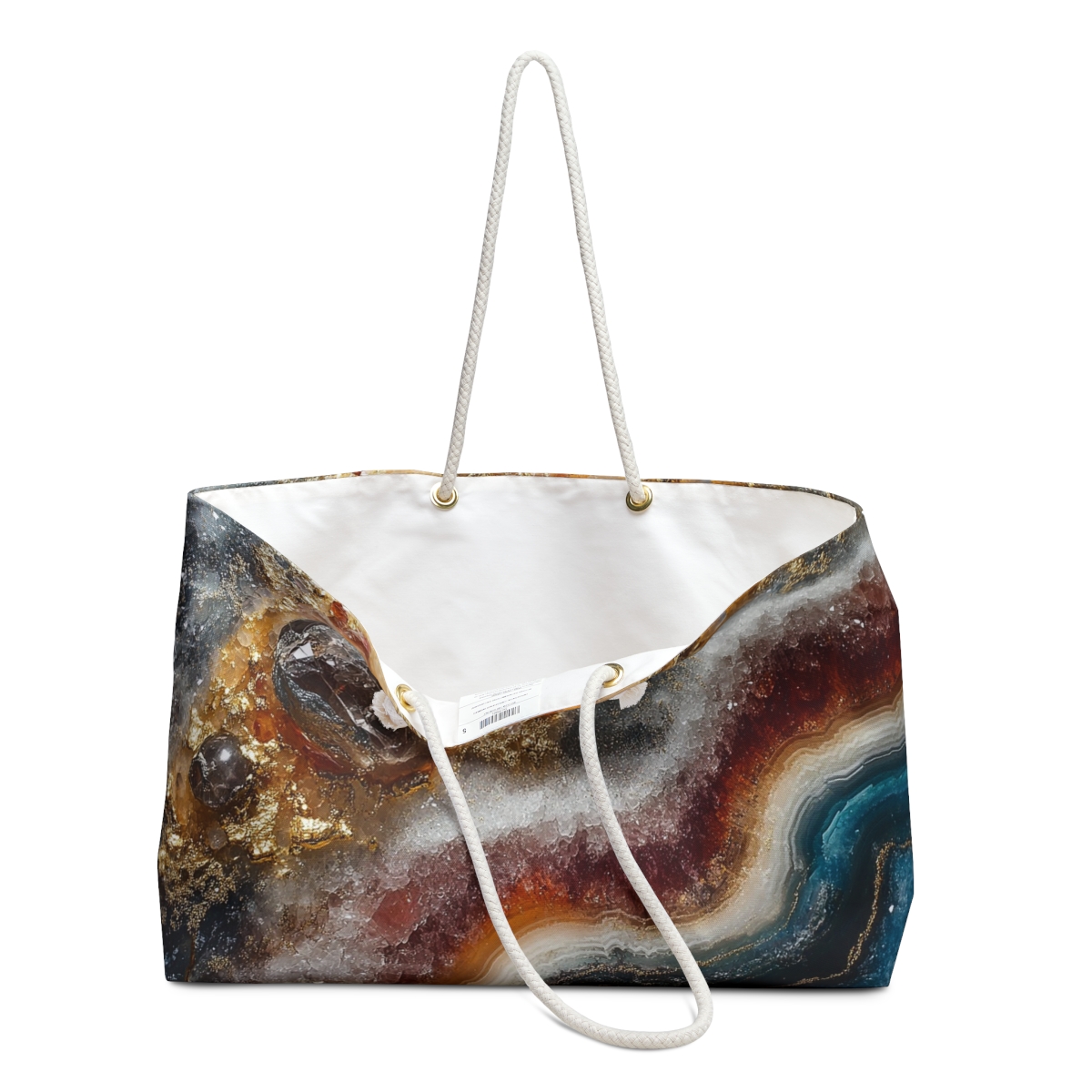 Natural Stone Geode Weekender Bag