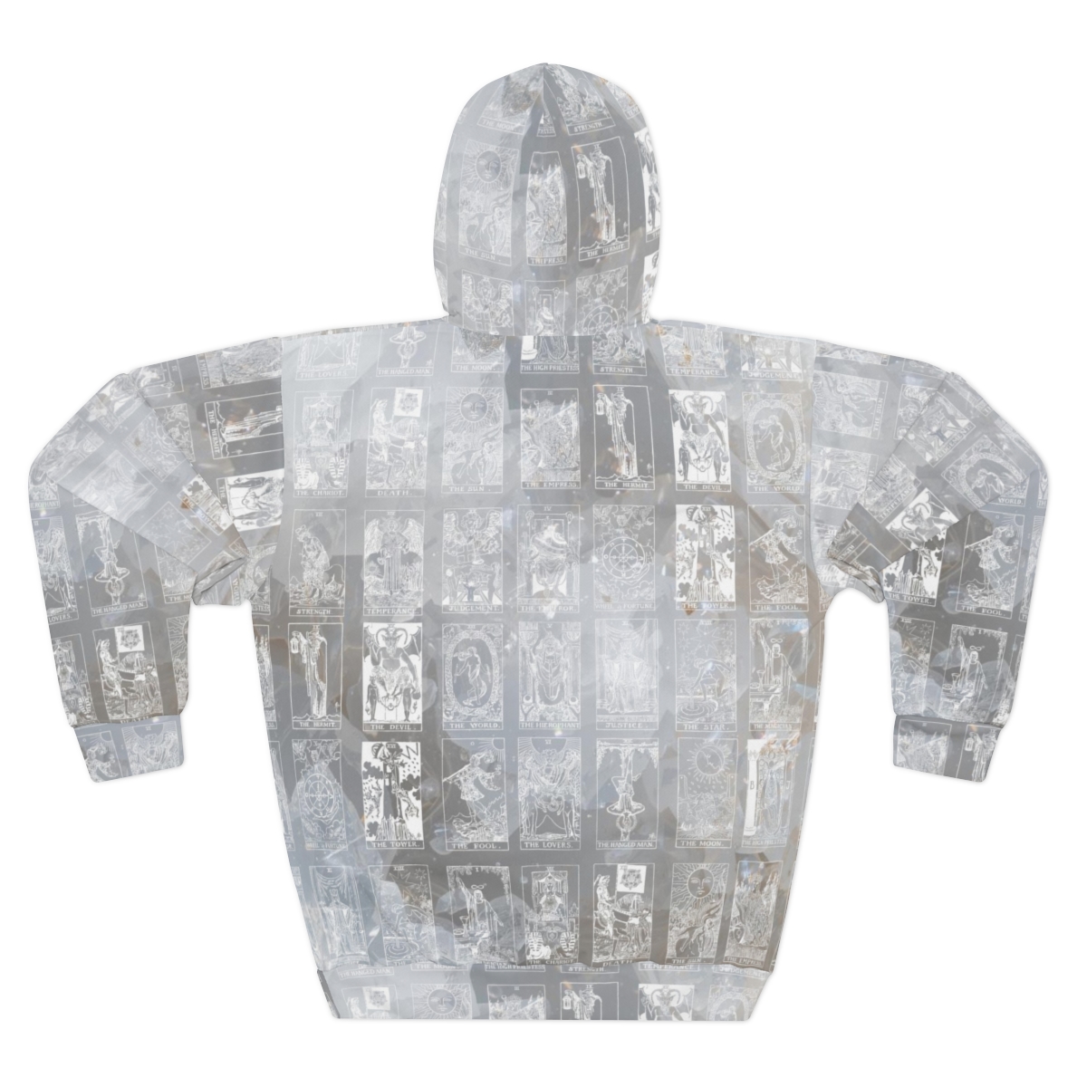 Unique Vintage White Tarot Card Marble Pullover Hoodie