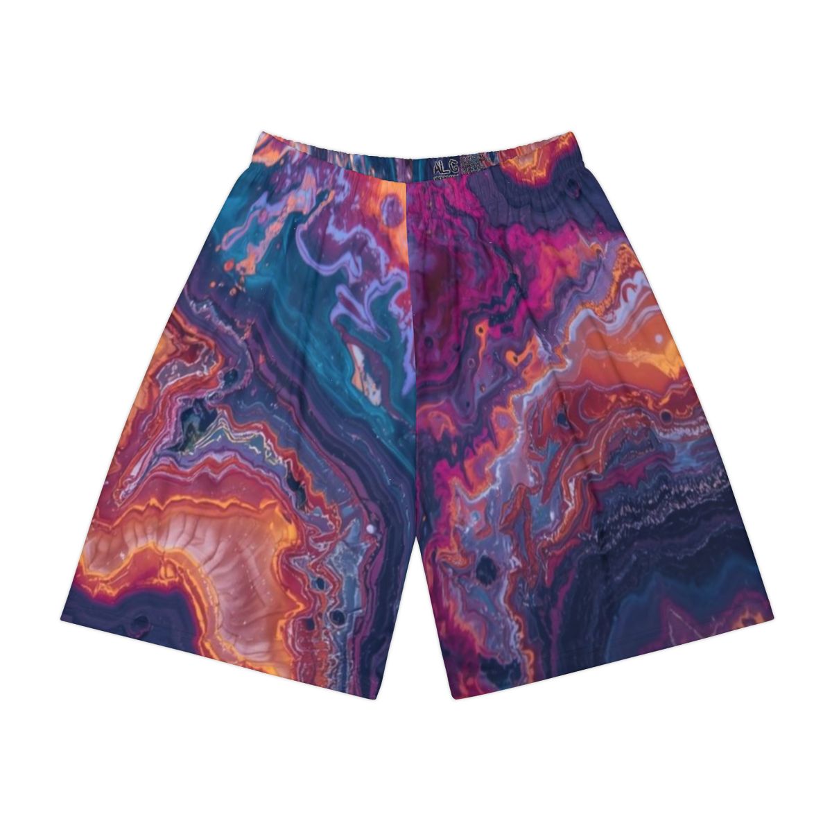 Colorful Marble Men's Workout Shorts