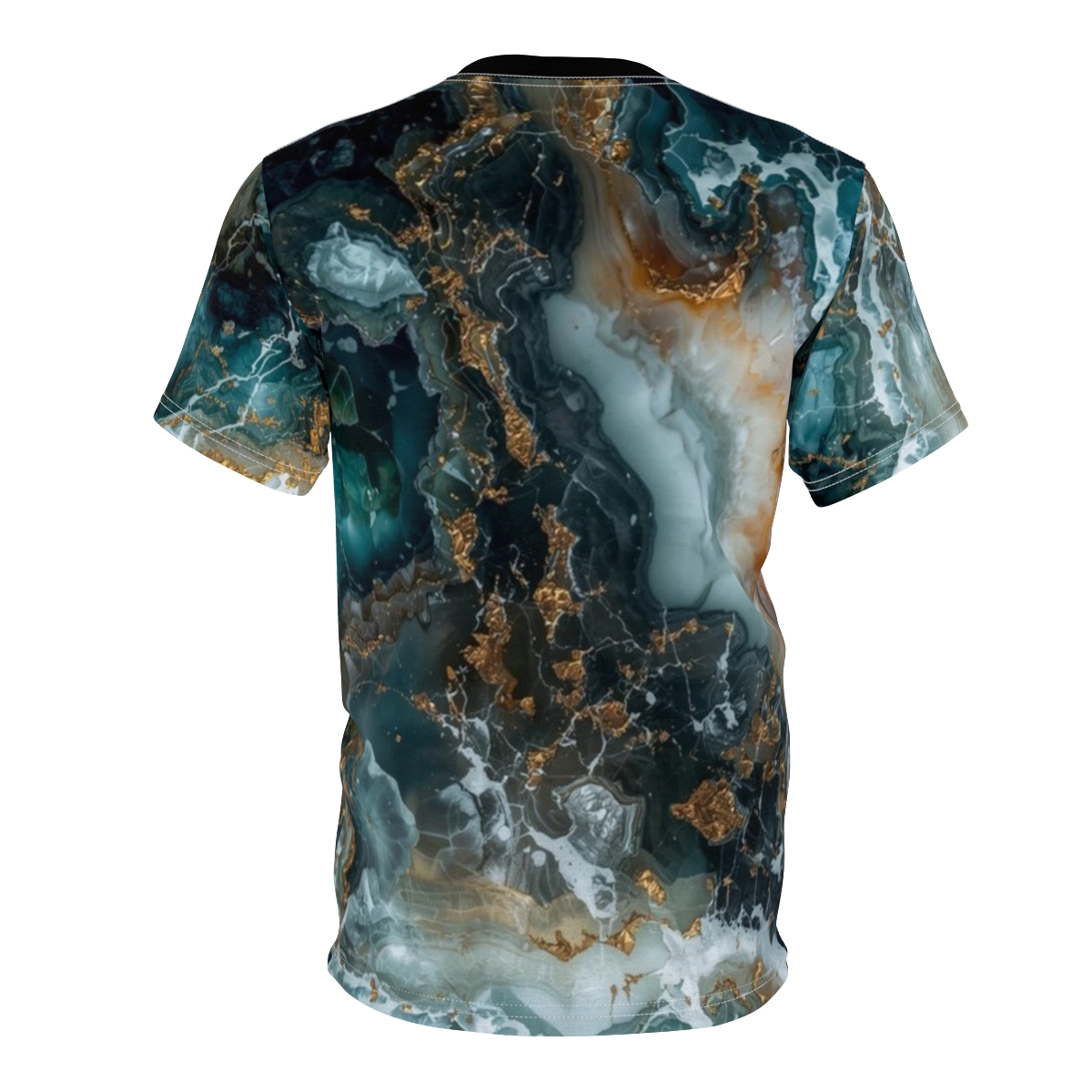 Ocean Blue Gold Marble Tee