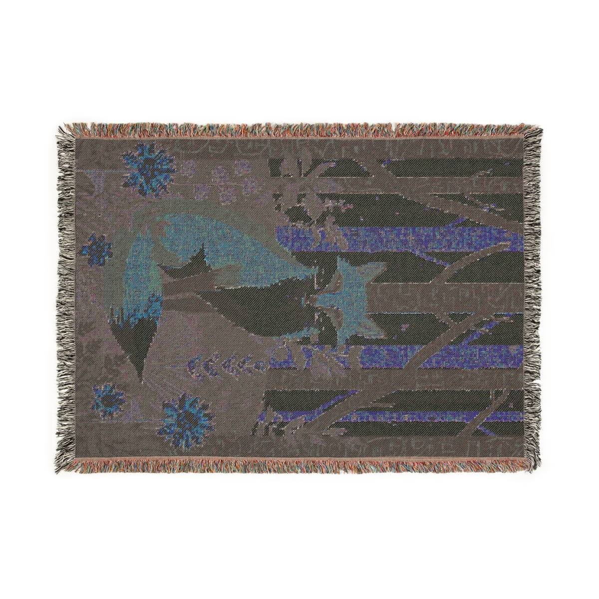 Luxury Beautiful Forest Fox Woven Blanket