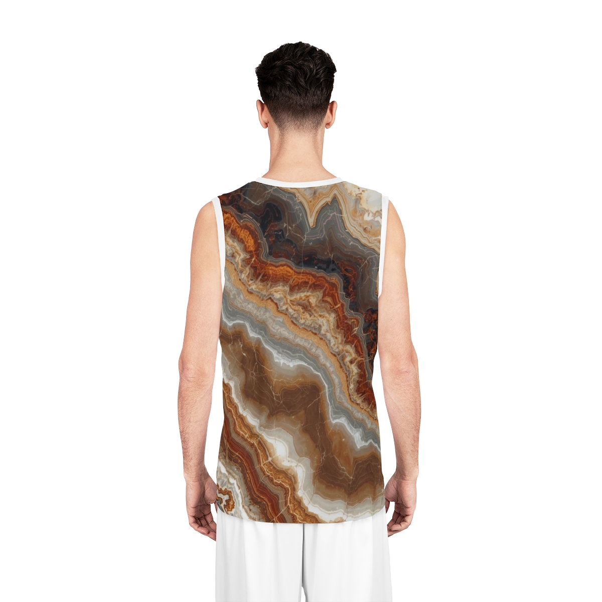 Brown Marble Moisture Wicking Sport Vest