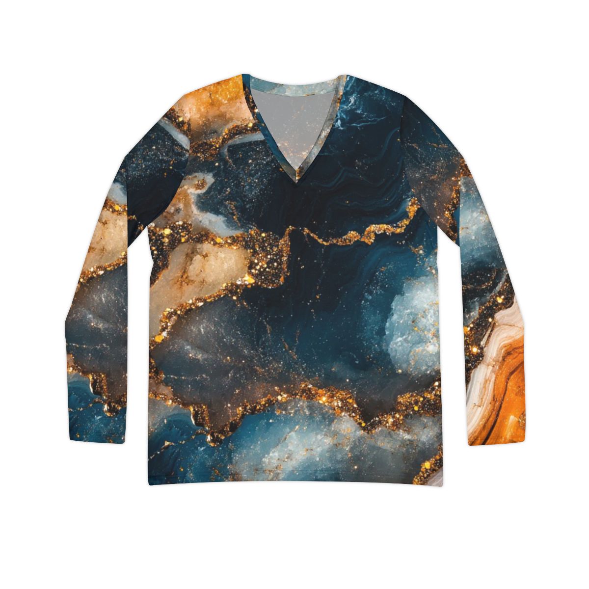 Bohemian Blue Marble long Sleeve Top