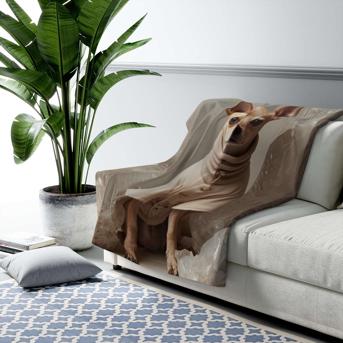 Luxury Dog Crystal Fashion Sherpa Fleece Blanket