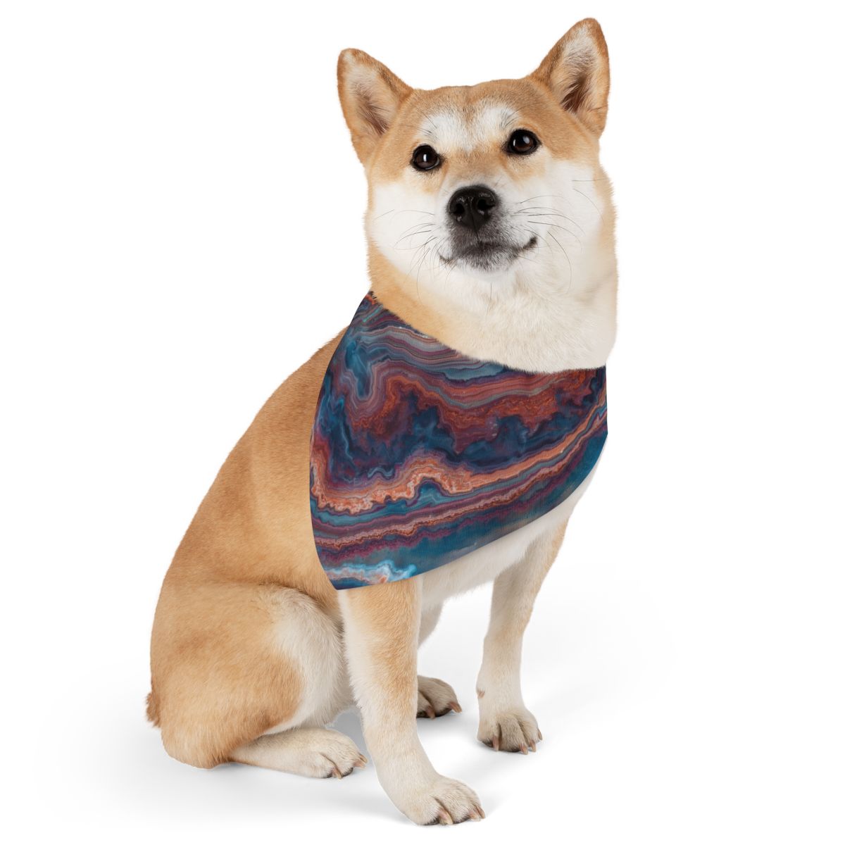 Adorable Bohemian Marble Bandana Collar