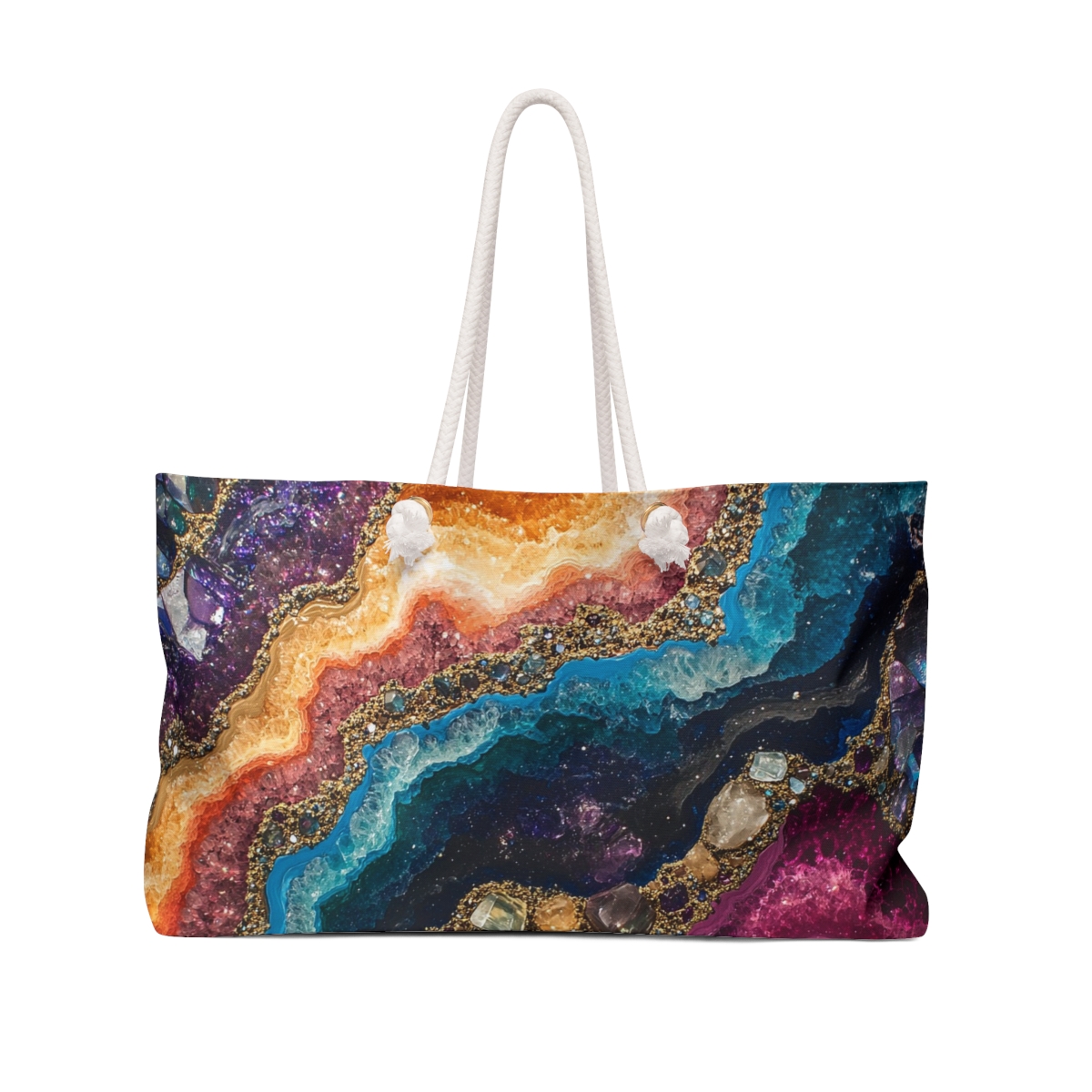 Beautiful Colorful Geode Marble Weekender Bag