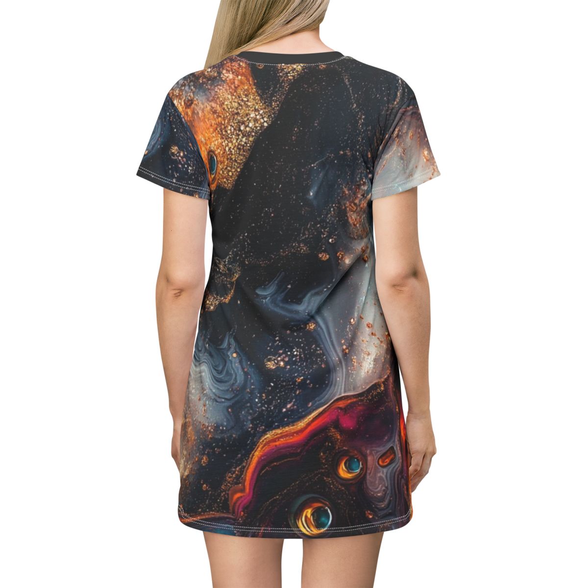 Stunning Bohemian Crystal T-Shirt Dress