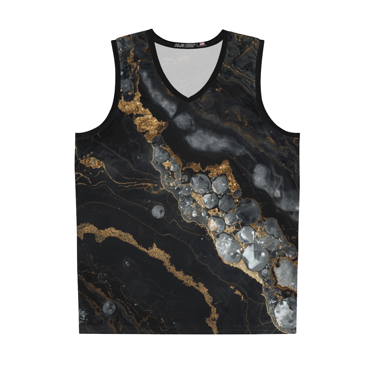 Black Marble Moisture Wicking Sport Vest