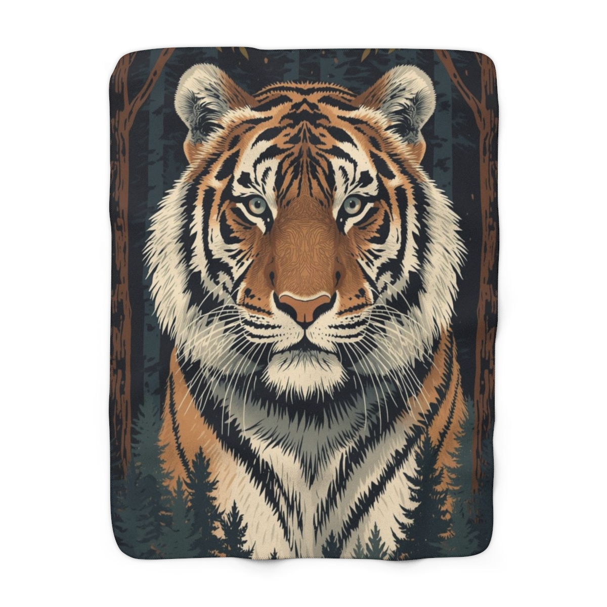 Luxury Stunning Tiger Art Sherpa Fleece Blanket