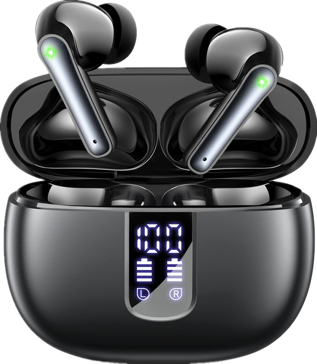 Ear Buds Wireless Earbuds - Bluetooth 5.3 Headphones (48H Playback) Built in Mic with LED Display Charging Case, IP7 Waterproof Earphone for iPhone Andriod Phones Laptop Sports Workout