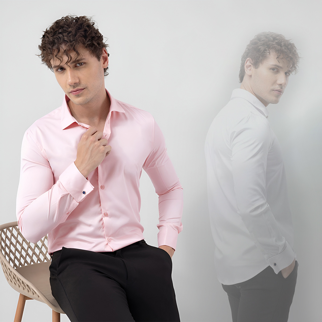 Premium Cufflink White Shirt By Design Dhaga - Partywear