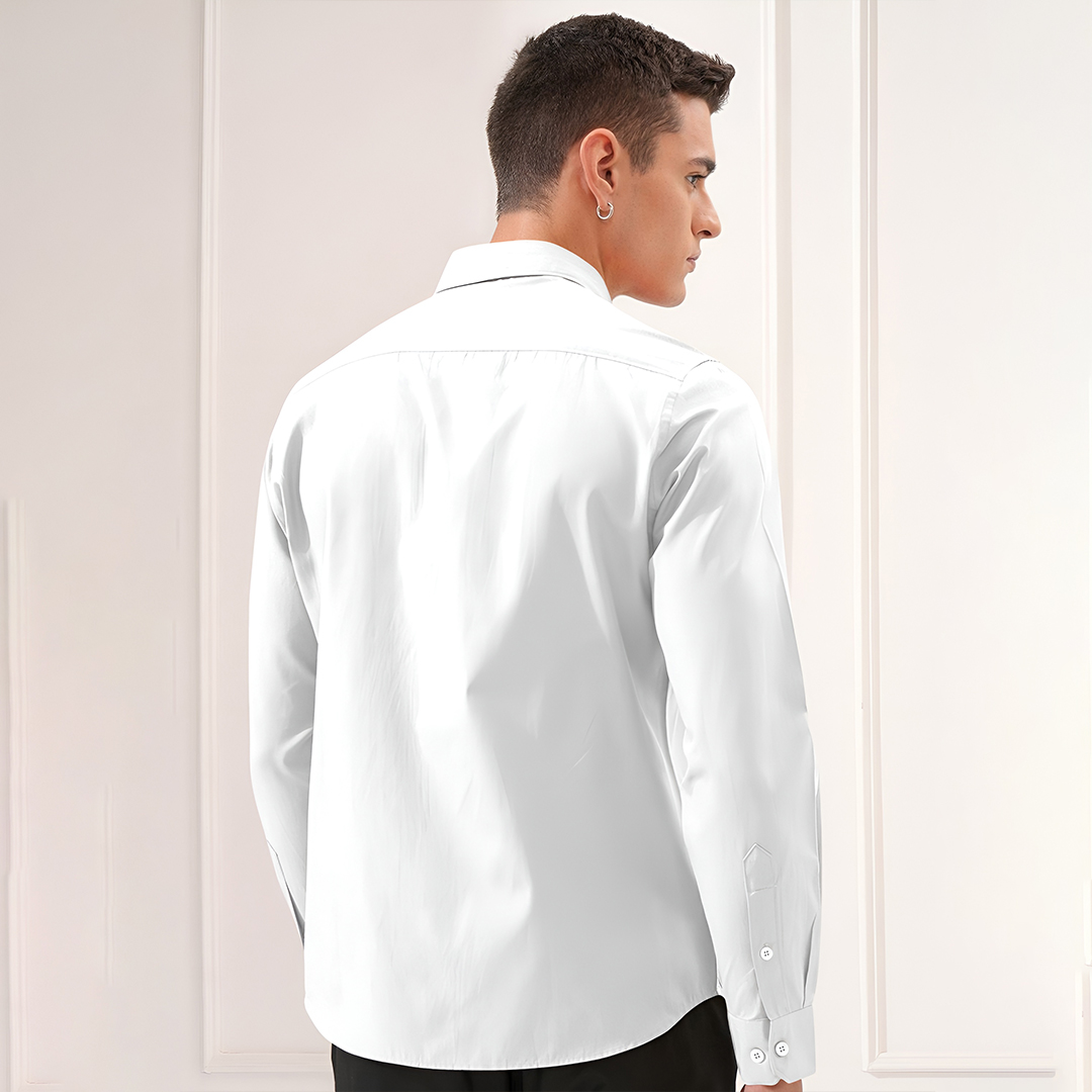 White Traditional South Indian Ethnic Premium Shirt