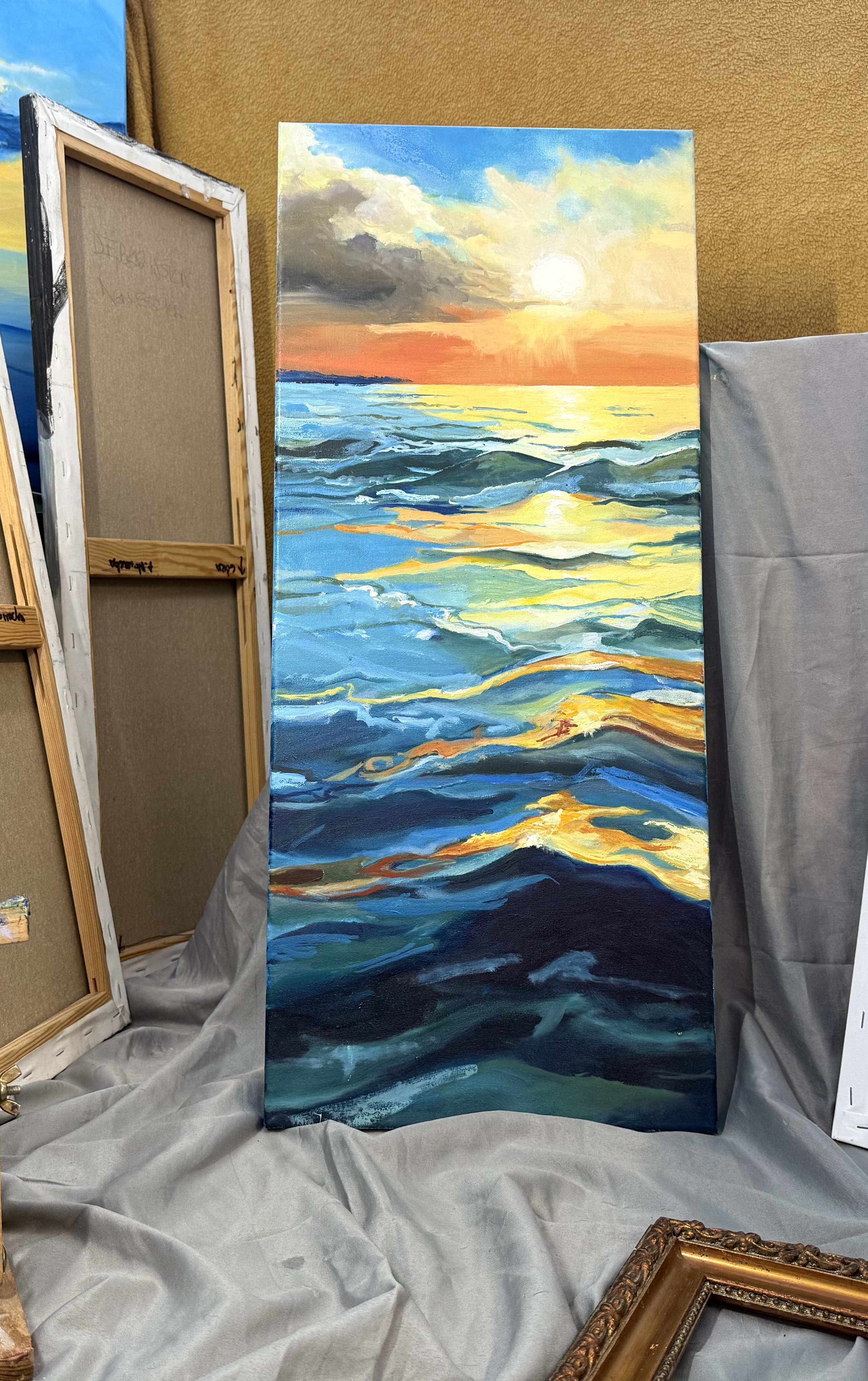 Obraz "Poznanie" 35x70cm olej na płótnie
