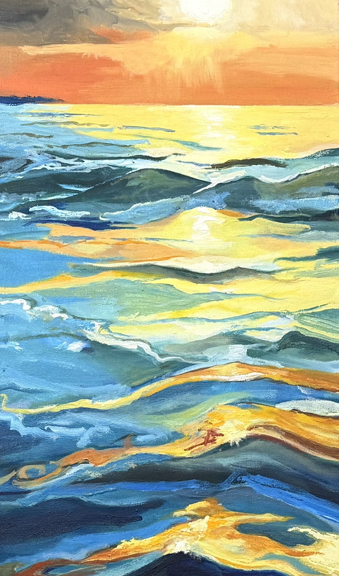 Plakat "Poznanie" 35x70cm olej na płótnie