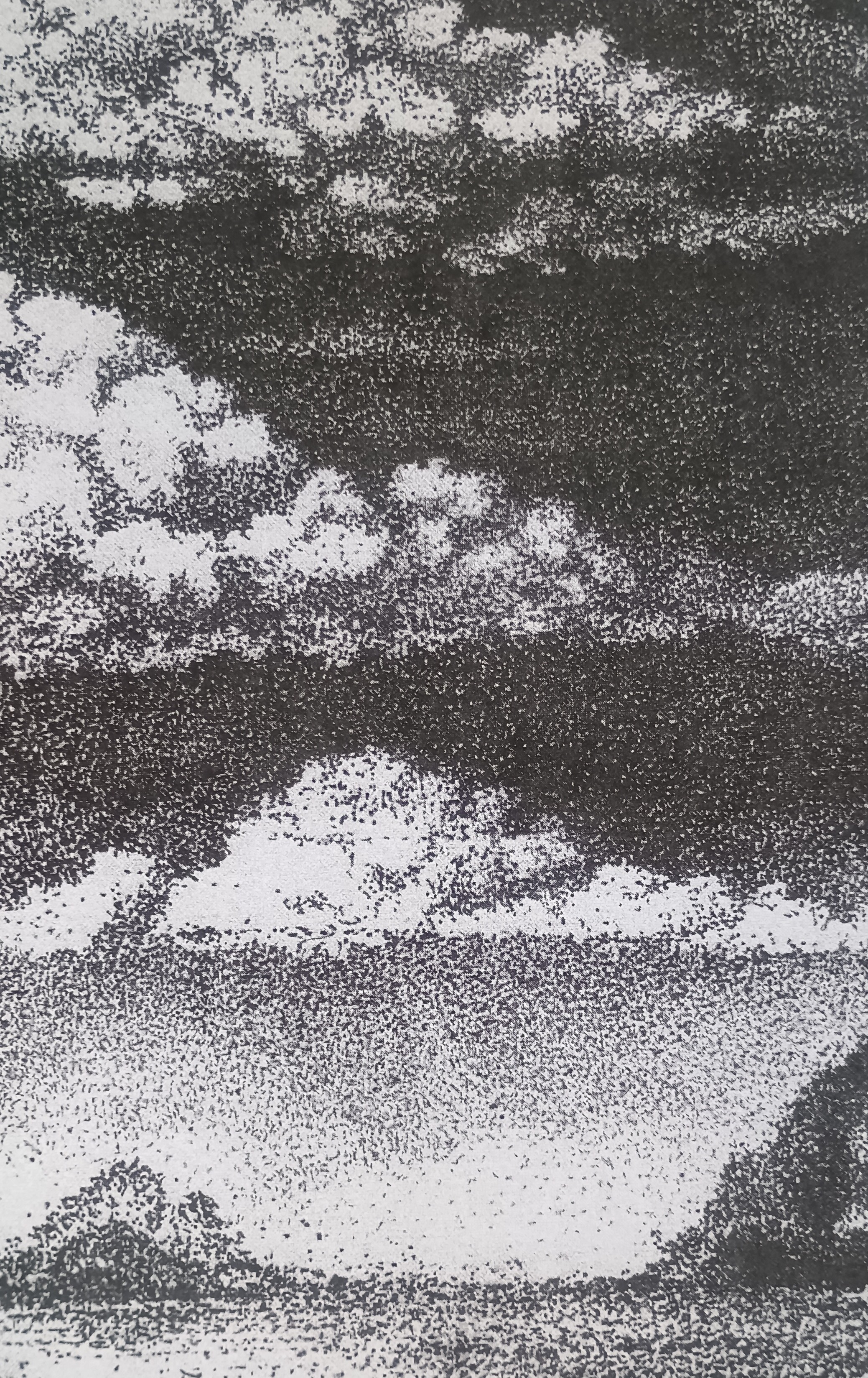 Burzowe chmury  - cienkopis na papierze format A3