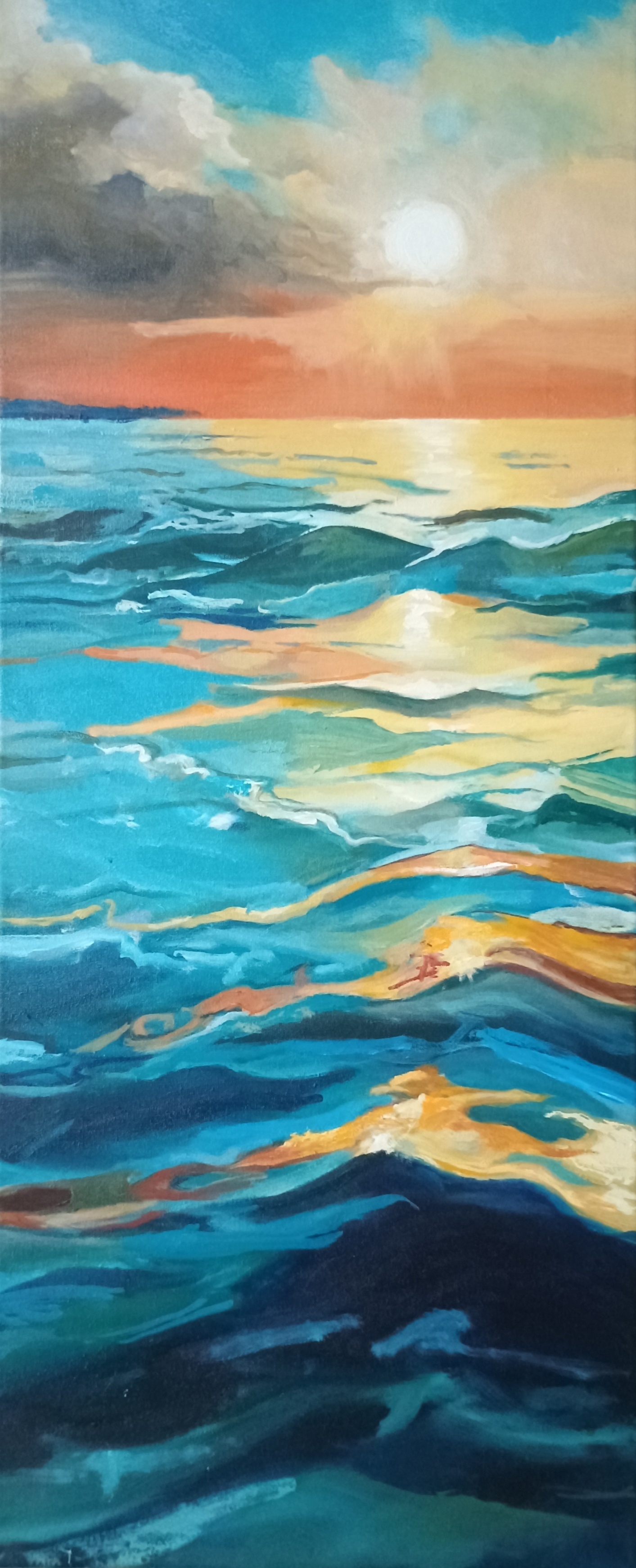 Obraz "Poznanie" 35x70cm olej na płótnie