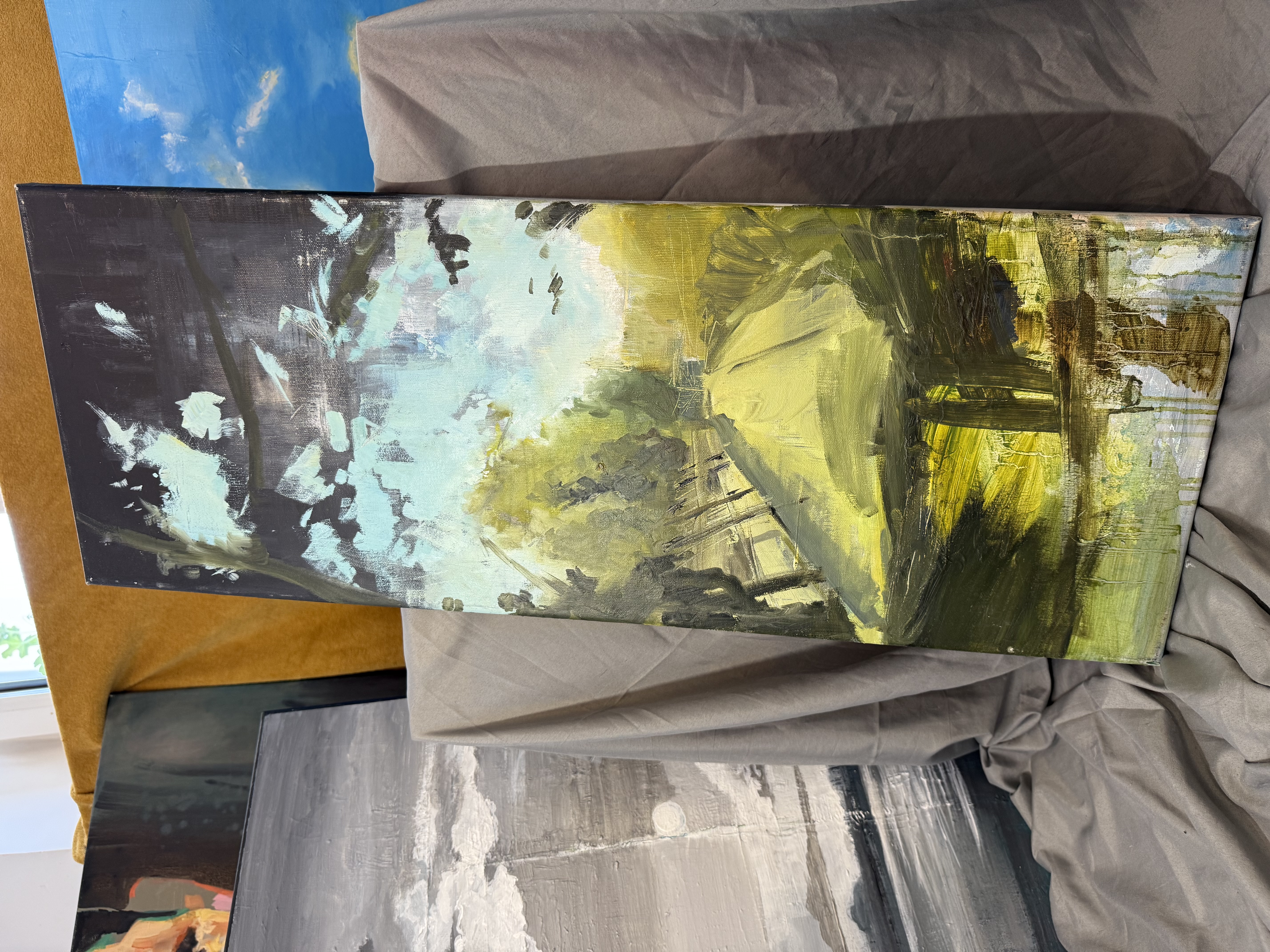 Obraz "Droga" - olej na płótnie 30x80cm
