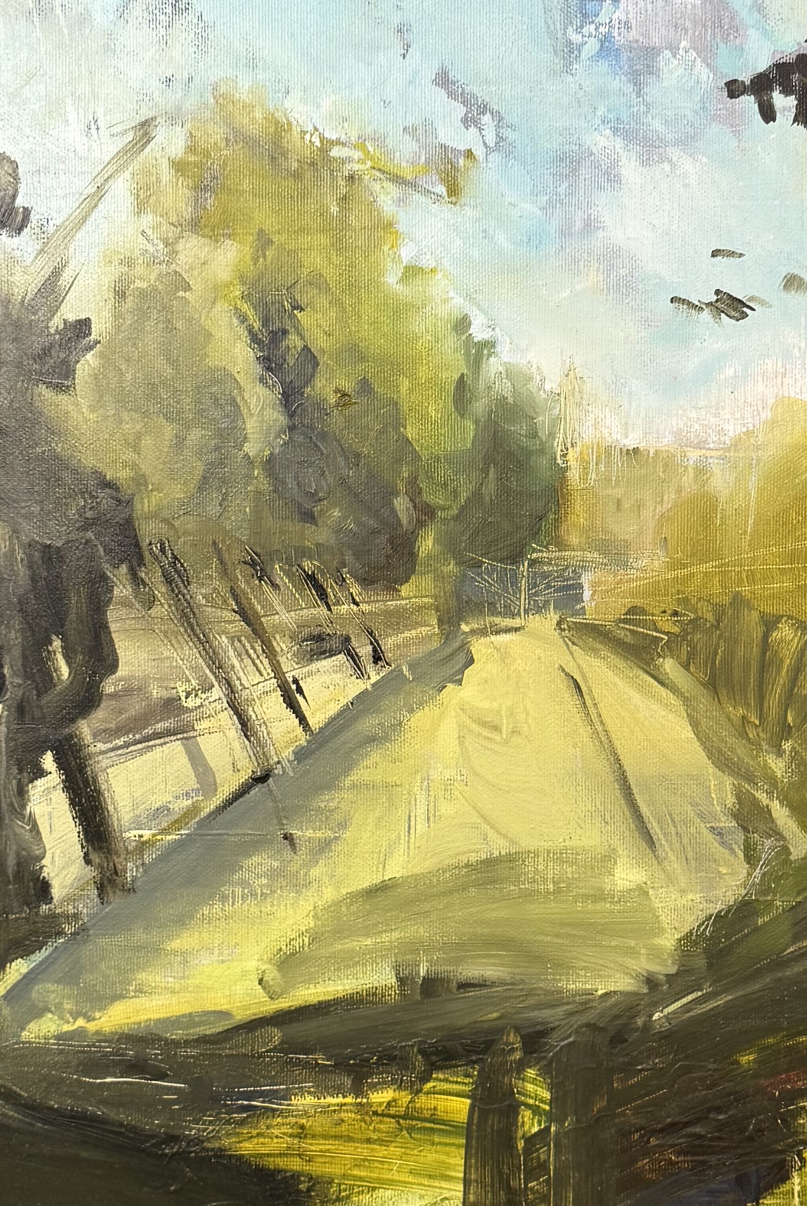 Obraz "Droga" - olej na płótnie 30x80cm
