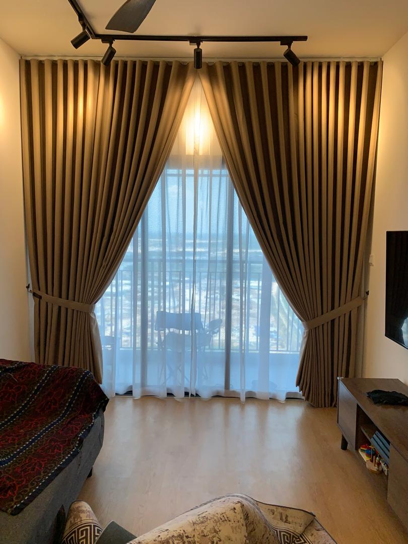 S fold curtain with day  curtains