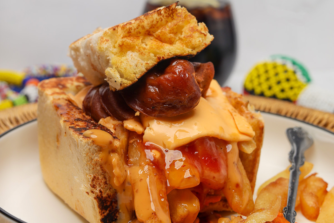 Loaded Cheese Sausage Sandwich