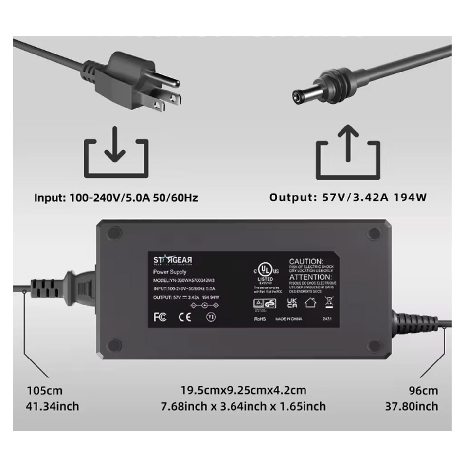 Starlink Gen 3 Power Supply – 195W AC to DC Adapter (UK Plug)