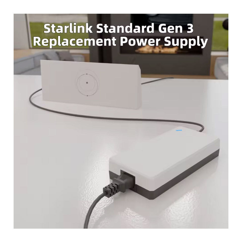 Starlink Gen 3 Power Supply – 195W AC to DC Adapter (UK Plug)